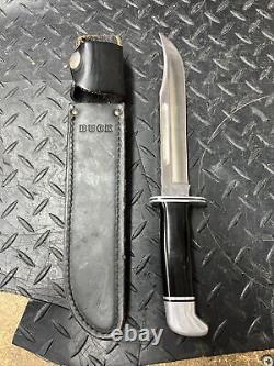 Vintage 1986 Buck 120 U. S. A. Fixed Blade General Hunting Knife withOrigal Sheath