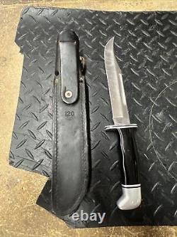 Vintage 1986 Buck 120 U. S. A. Fixed Blade General Hunting Knife withOrigal Sheath