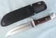 Vintage 1988 BUCK 124 U. S. A. Frontiersman Hunting Knife withSheath Made in USA
