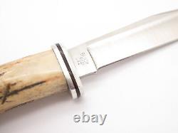 Vintage 1988 Buck 102 Woodsman Stag Fixed Blade Hunting Knife (4)