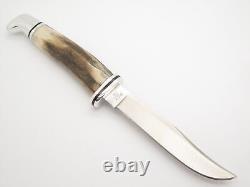 Vintage 1988 Buck 102 Woodsman Stag Fixed Blade Hunting Knife (5)