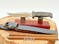 Vintage (1988) Buck USA 619 Woodsmate Fixed Blade withsheath Rubber Handle-1983.26 Vintage (1988) Buck USA 619 Woodsmate Fixed Blade withsheath Rubber Handle-1983.26