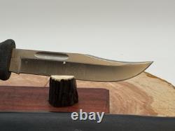 Vintage (1988) Buck USA 619 Woodsmate Fixed Blade withsheath Rubber Handle-1983.26