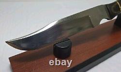 Vintage 1996 ANZA 10.5 FIXED BLADE KNIFE 5.5 Clip Point BLADE+Leather Sheath