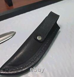 Vintage 2014 ANZA 6.75 FIXED BLADE KNIFE 2.75 Boot Blade With Leather Sheath