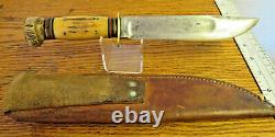 Vintage 30's-40's Marbles Ideal hunting knife stag handle Gladstone