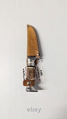 Vintage #50 Edge Mark Fixed Blade Hunting Knife-Stag Handle-Solingen Germany