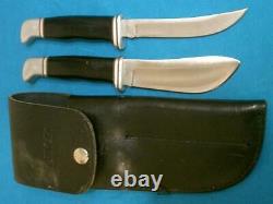 Vintage'68-72 Buck USA 115 Combo Twin Set Knives 103 118 Hunting Skinning Knife