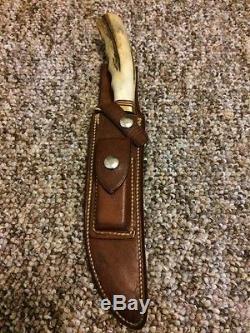 Vintage 70's Randall Model 4-7 Big Game Hunting Knife /stag Handle/sheath