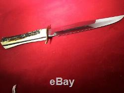 Vintage 70s 13.5 Solingen German Edge Brand 443 Hunting, Skinning Bowie Knife