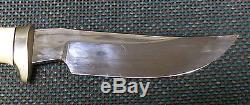Vintage 70s Corbet C. R. SIGMAN Fixed Blade Hunting Knife with Sheath Made In USA