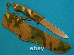 Vintage'70s Gerber USA A400camo Hunting Skinning Survival Knife Sheath Knives Ec