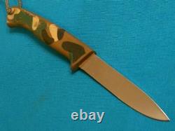 Vintage'70s Gerber USA A400camo Hunting Skinning Survival Knife Sheath Knives Ec