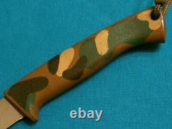 Vintage'70s Gerber USA A400camo Hunting Skinning Survival Knife Sheath Knives Ec