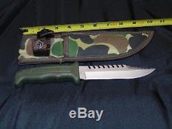 Vintage'86 Buck USA 639 Hunting Skinning Survival Bowie Knife & Sheath Old