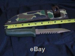 Vintage'86 Buck USA 639 Hunting Skinning Survival Bowie Knife & Sheath Old