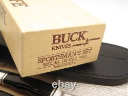 Vintage'88 Buck 115 Twin Sportsman Set 103 118 Fixed Blade Hunting Knife in Box