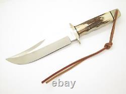 Vintage A G Russell Tak Fukuta Seki Japan Stag Fixed Bowie Hunting Knife (Lot 1)