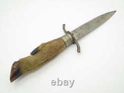 Vintage A. W. Walker and Son Austria Deer Hoof Fixed Blade Dagger Knife