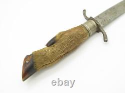 Vintage A. W. Walker and Son Austria Deer Hoof Fixed Blade Dagger Knife