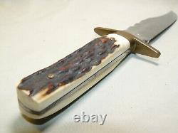 Vintage A. Wright & Son Sheffield England Fixed Blade Hunting Knife withSheath