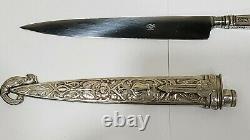 Vintage ABRAMO EBERLE & CO. BOOT OR HUNTING KNIVES, 800 SILVER