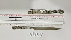 Vintage ABRAMO EBERLE & CO. BOOT OR HUNTING KNIVES, 800 SILVER
