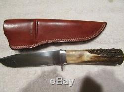 Vintage AG Russell Bob Dozier Handmade Knife. Hunter Bowie. Used