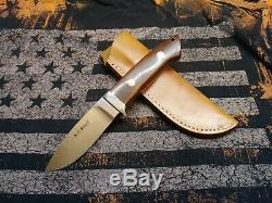 Vintage AG Russell knife Loveless Japan drop point hunter custom ATS-34 withcase