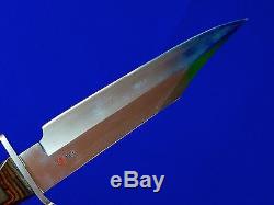 Vintage AL MAR Alaskan Bowie Large Fighting Hunting Knife with Sheath