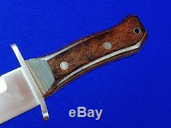 Vintage AL MAR Alaskan Bowie Large Fighting Hunting Knife with Sheath