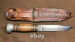 Vintage Aerial Cutlery Mfg. Co. Marinette WI Fixed Blade Hunting Knife Combat