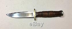 Vintage Al Mar Grunt Japan Hunting Fighting Dagger Knife WithOriginal Sheath