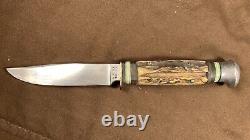 Vintage / Antique Hunting Knife K. Ritter Solingen Germany Stag Handle Rare
