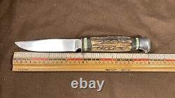 Vintage / Antique Hunting Knife K. Ritter Solingen Germany Stag Handle Rare