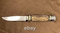 Vintage / Antique Hunting Knife K. Ritter Solingen Germany Stag Handle Rare