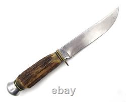 Vintage Anton Wingen Jr Othello Hunting Knife Stag Handle Solingen Germany