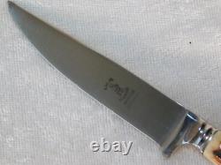 Vintage Anton Wingen Jr Stag Antler Handle Germany 7 Hunting Knife with Sheath