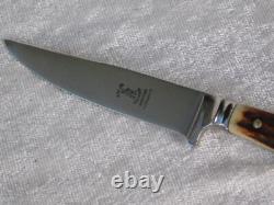 Vintage Anton Wingen Jr Stag Antler Handle Germany 7 Hunting Knife with Sheath