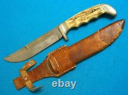 Vintage Anton Wingen Othello Germany Stag Original Trapper Knife Hunting Bowie