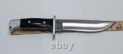 Vintage BUCK 124 Frontiersman Knife With Lanyard Hole And Sheath