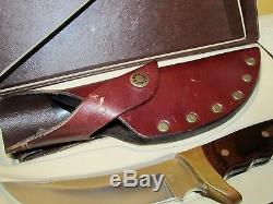 Vintage BUCK KALINGA Fixed Blade Collectible Hunting Knife & Sheath withBox J117