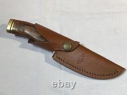 Vintage BUCK KNIVES 192 USA Fixed Blade Knife Vanguard Hunting with Leather Sheath