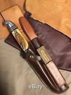 Vintage Bear Archery Knife And File Set, Grayling MI. Recurve Bow Hunting