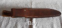 Vintage Blackjack Effingham Ill. Stag Hunting Skinning Knife Carbon Steel #1-7