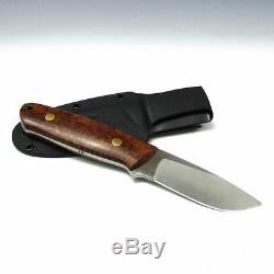 Vintage Bob Dozier Handmade Custom Maple Burl Hunting Skinner D2 Sheath Knife