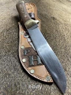 Vintage Bowie knife Custom Handmade 1095 USA STEEL & QUALITY LEATHER WORK