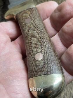 Vintage Bowie knife Custom Handmade 1095 USA STEEL & QUALITY LEATHER WORK