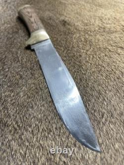 Vintage Bowie knife Custom Handmade 1095 USA STEEL & QUALITY LEATHER WORK