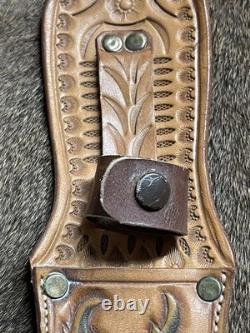 Vintage Bowie knife Custom Handmade 1095 USA STEEL & QUALITY LEATHER WORK